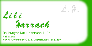 lili harrach business card